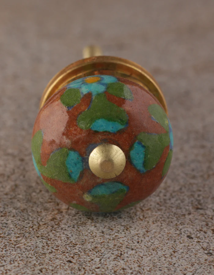 Antique Brown Color Beaded Wardrobe Knob - Image 3