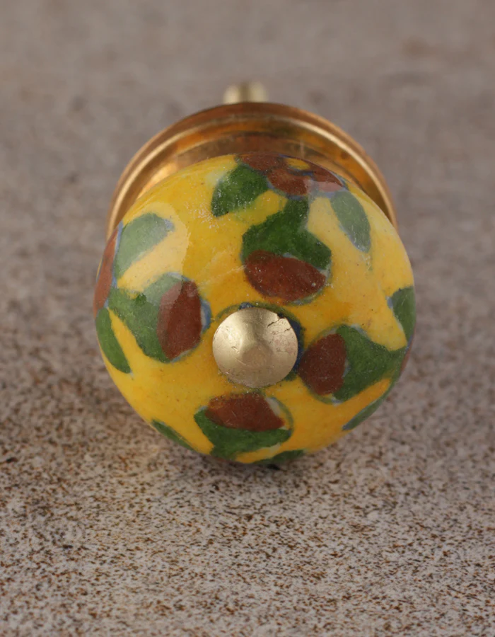 Antique Brown Floral Beaded Wardrobe Knob - Image 5