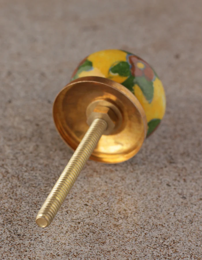 Antique Brown Floral Beaded Wardrobe Knob - Image 6