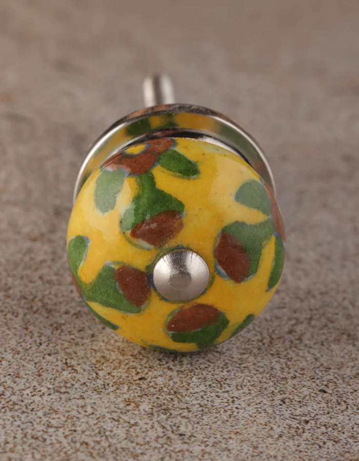 Antique Brown Floral Beaded Wardrobe Knob - Image 7