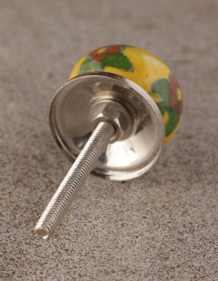 Antique Brown Floral Beaded Wardrobe Knob - Image 8