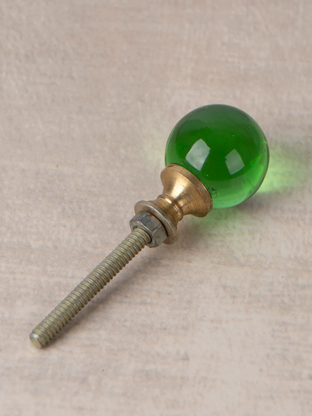 Antique Green Round Shaped Drawer Cabinet Glass Knob - Image 3