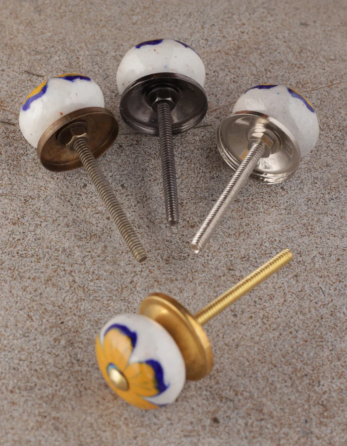 Beaded Antique Floral Kitchen Cabinet Knob - Image 5