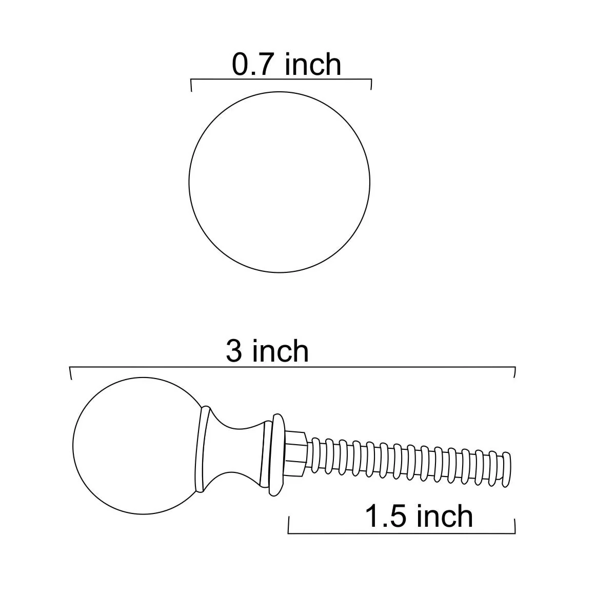 Dark Green Glass Round Shaped Dresser Cabinet Knob - Image 4