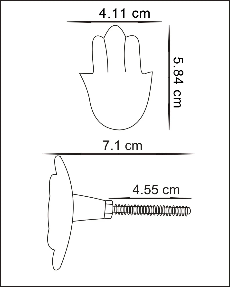 Hand Shaped Cast Iron Metallic Knob - Image 3