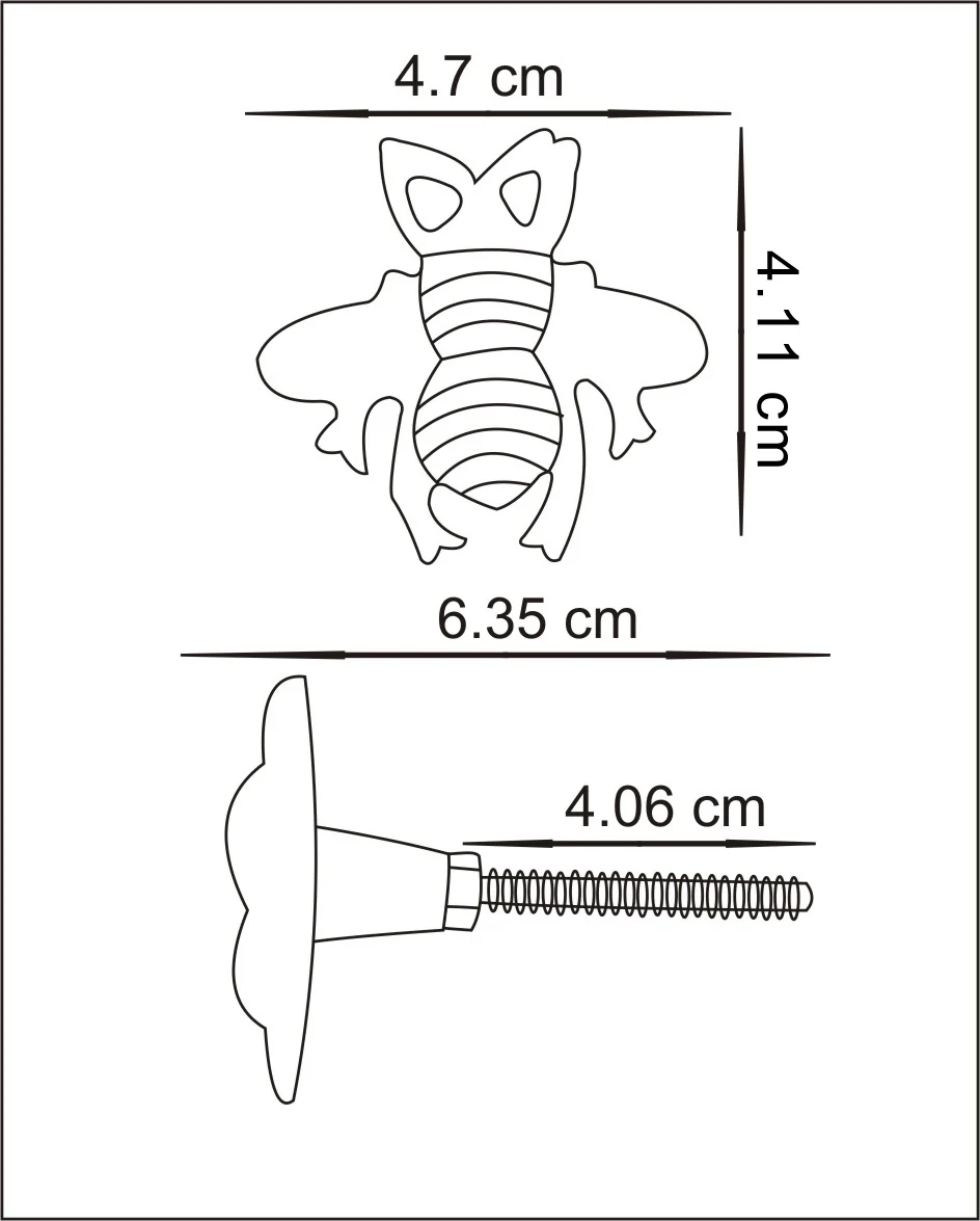 Insect Shaped Cast Iron Metallic Knob - Image 3