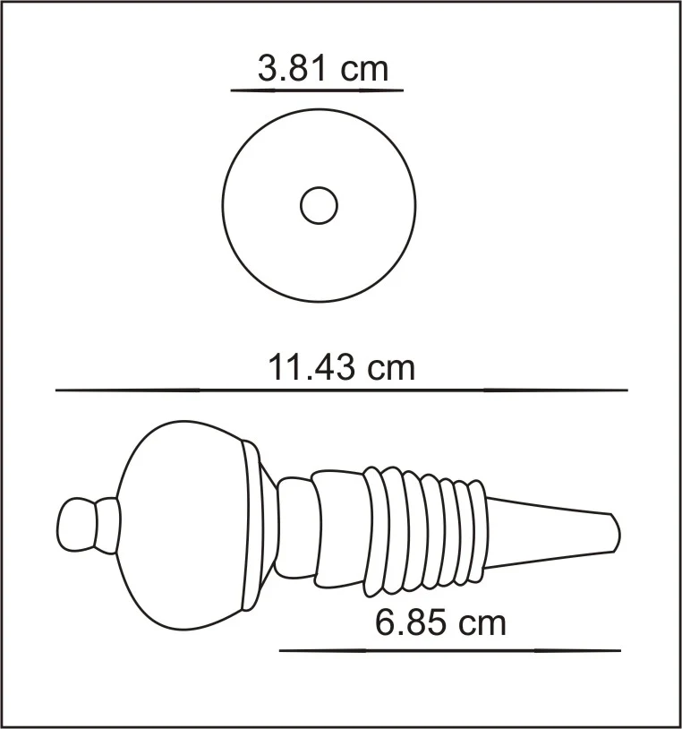 Orange Flower On Red Base Ceramic Wine Bottle Stopper (Set of Two) - Image 3