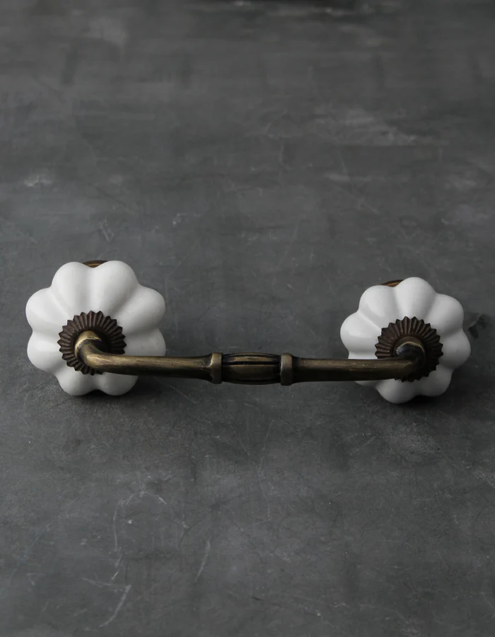 Solid White Flower Shaped Dresser Cabinet Pull - Image 5