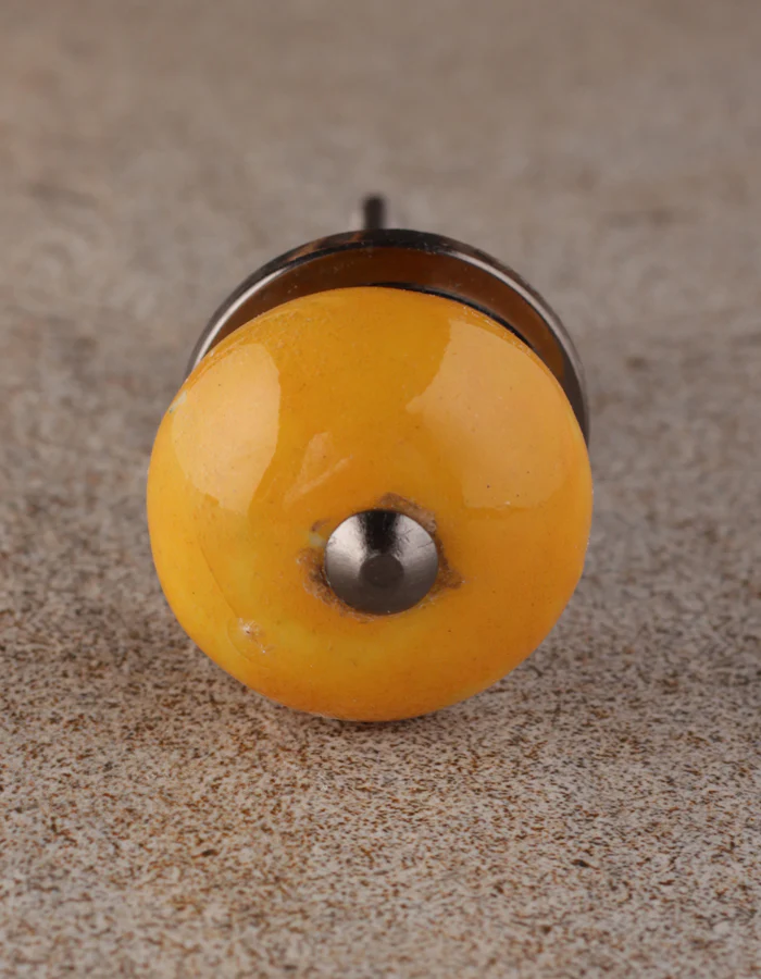 Solid Yellow Bead Knob - Image 3