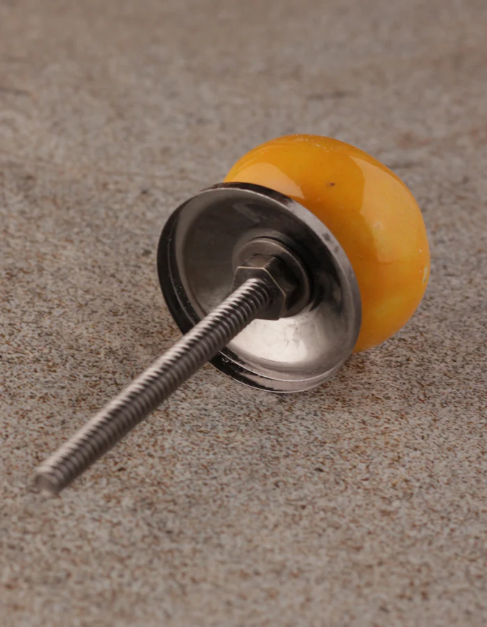 Solid Yellow Bead Knob - Image 4