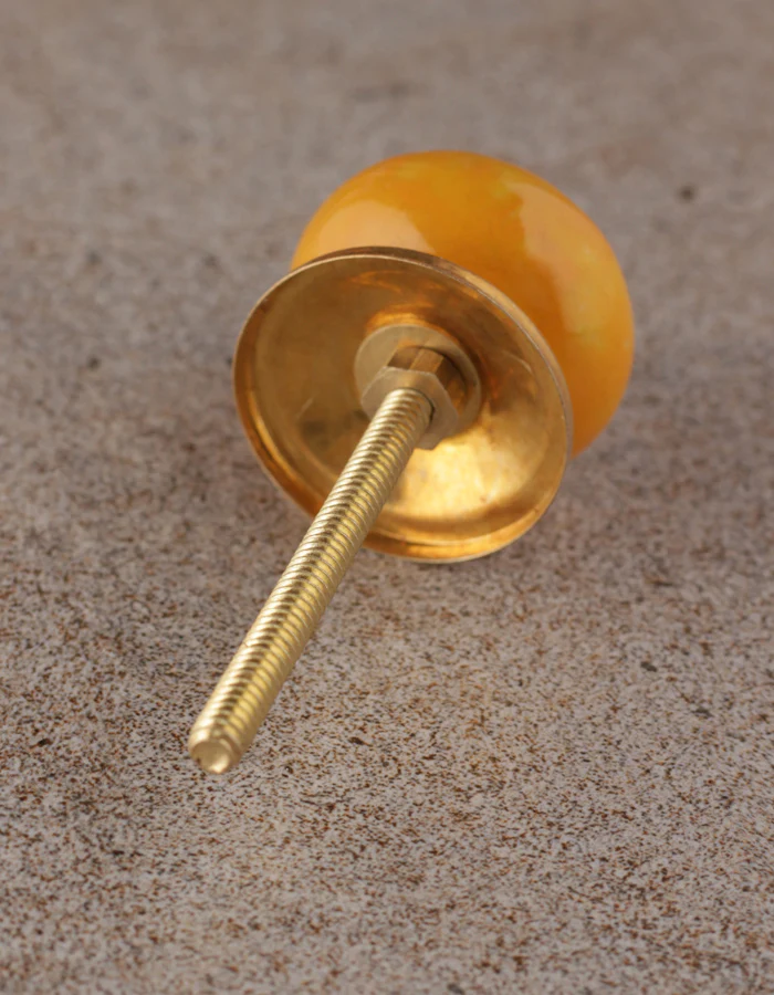 Solid Yellow Bead Knob - Image 6
