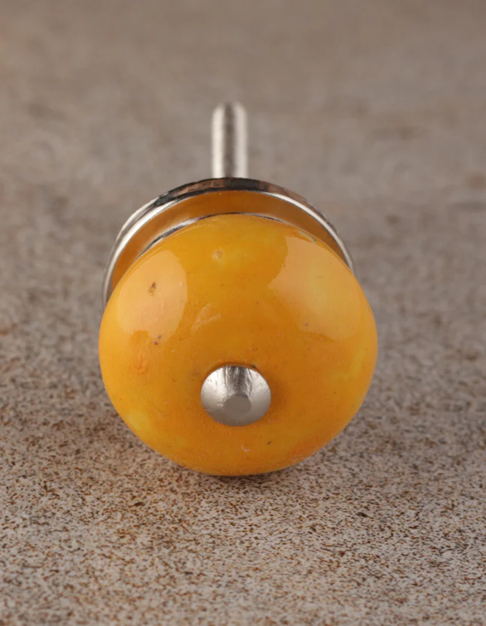 Solid Yellow Bead Knob - Image 7