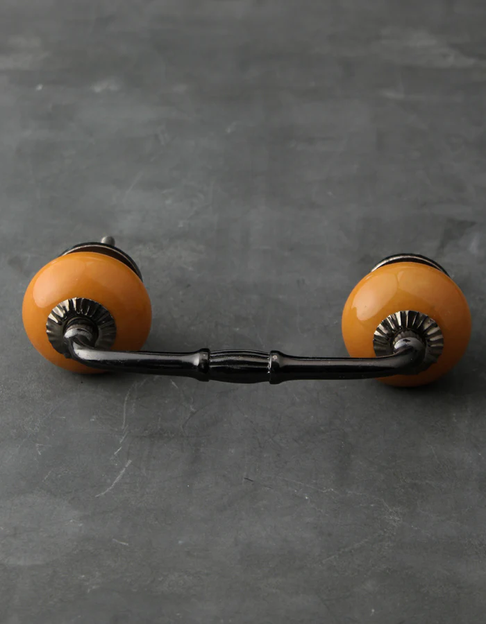 Solid Yellow Ceramic Bathroom Cabinet Pull - Image 5