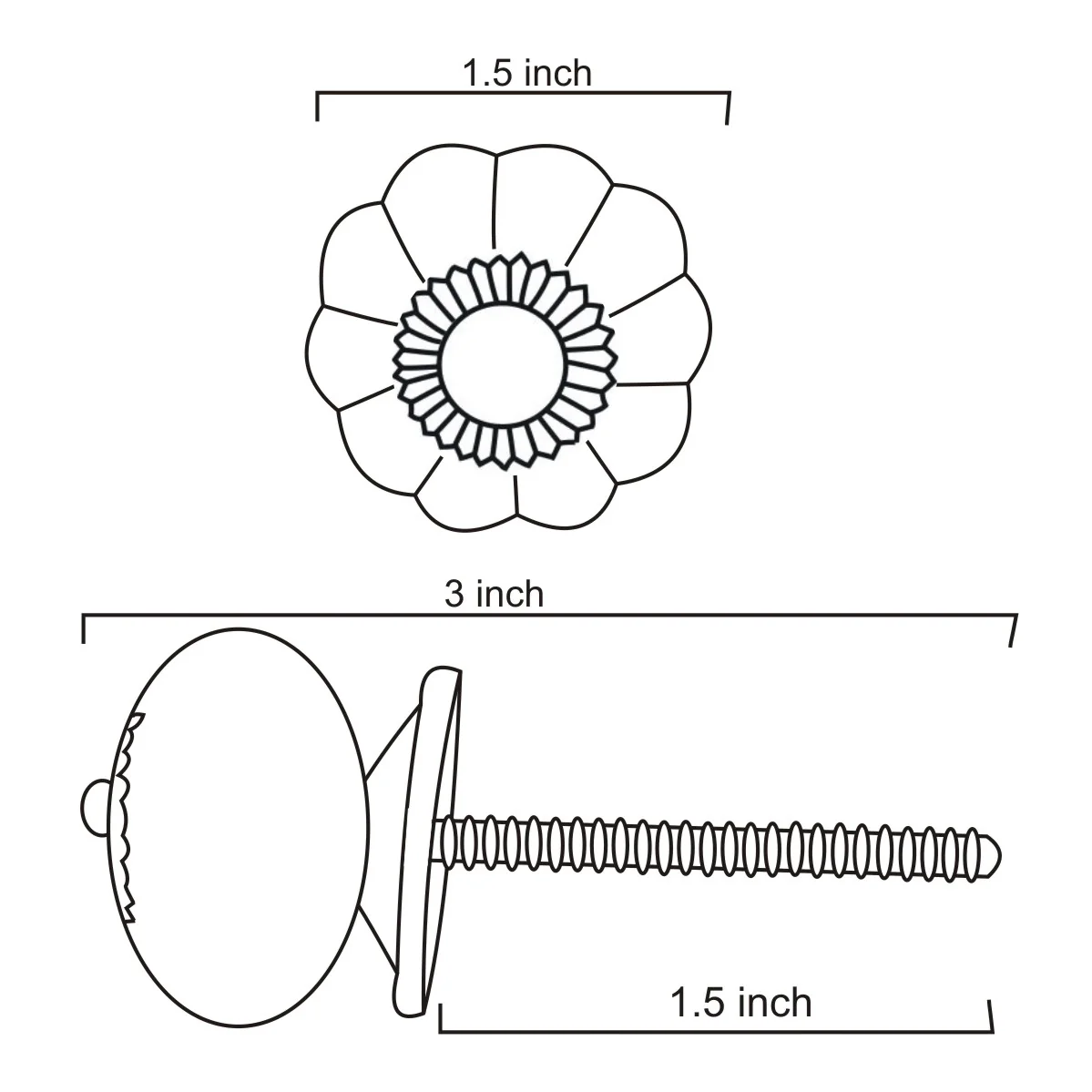 Stylish Blue Flower Shaped Ceramic Dresser Cabinet Knob - Image 6