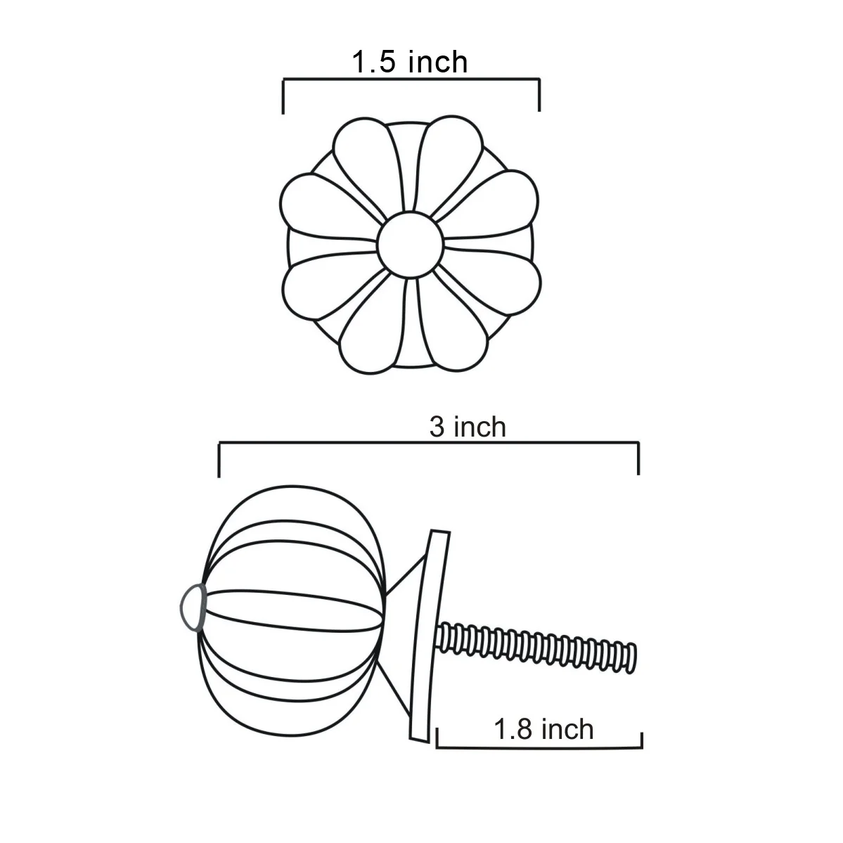 Stylish Flower Shaped Metallic Gold Dresser Cabinet Knob - Image 5