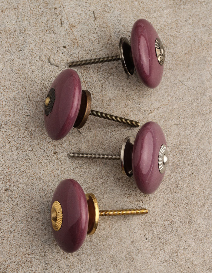 Stylish Maroon Ceramic Kitchen Cabinet Knob - Image 5