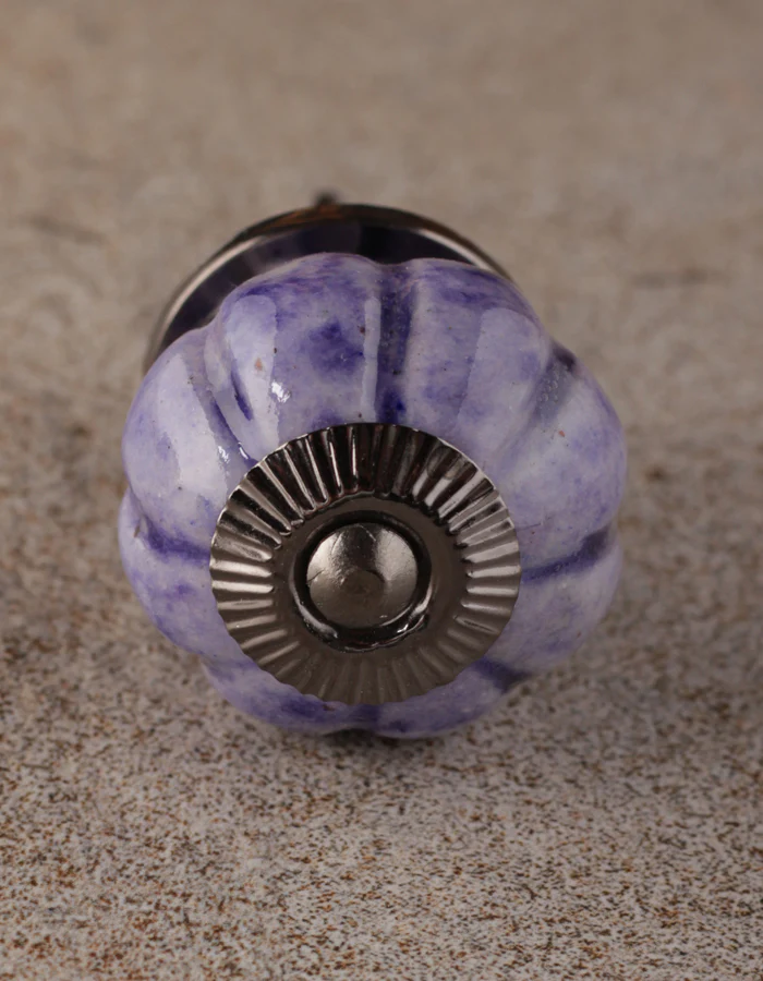 Stylish Puple Melon Shaped Ceramic Wardrobe Cabinet Knob - Image 3