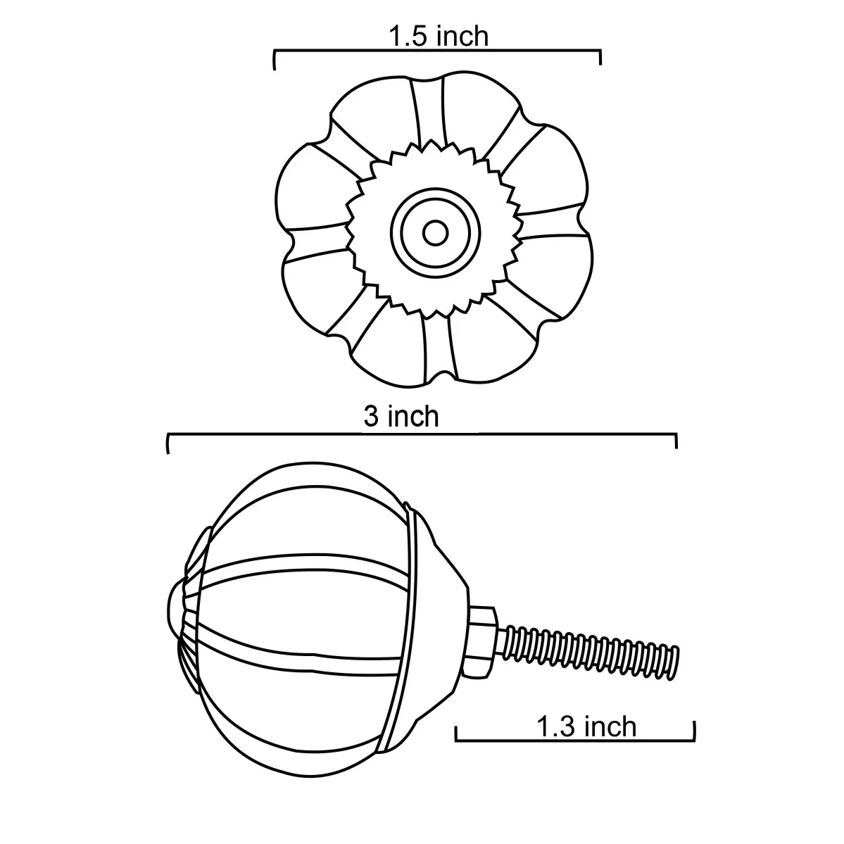 Stylish Puple Melon Shaped Ceramic Wardrobe Cabinet Knob - Image 6