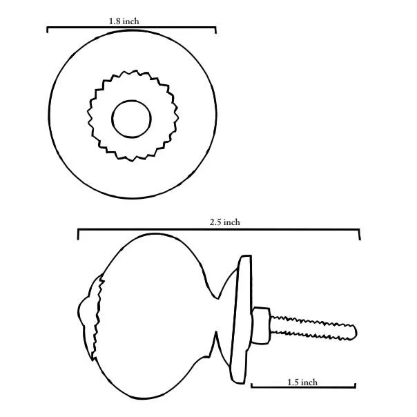 Stylish White Round Ceramic Dresser Knob With Multicolor Print - Image 6