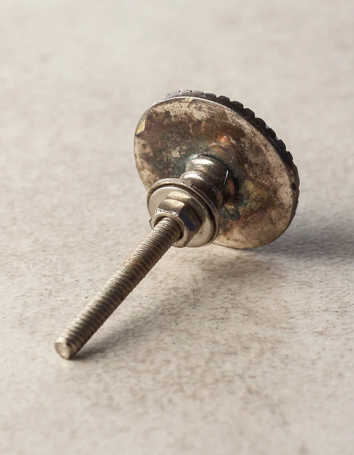 Turquoise Center Metal knob - Image 3