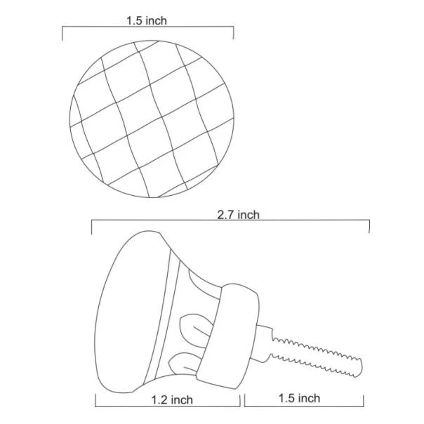 White And Black Checkerboard Ceramic Blue Pottery Drawer Knob - Image 5