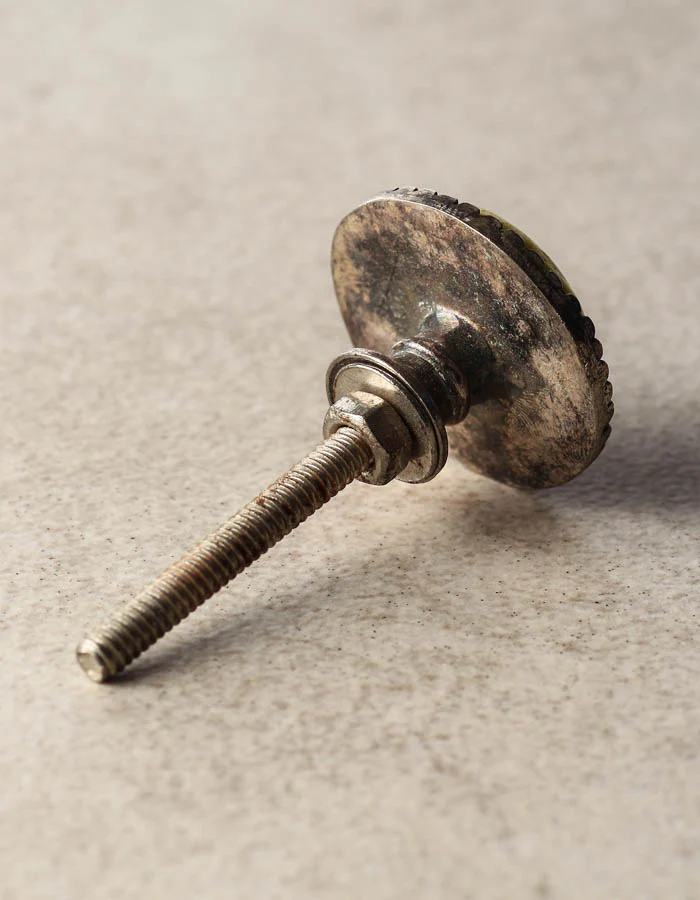 Yellow Center Metal knob - Image 3