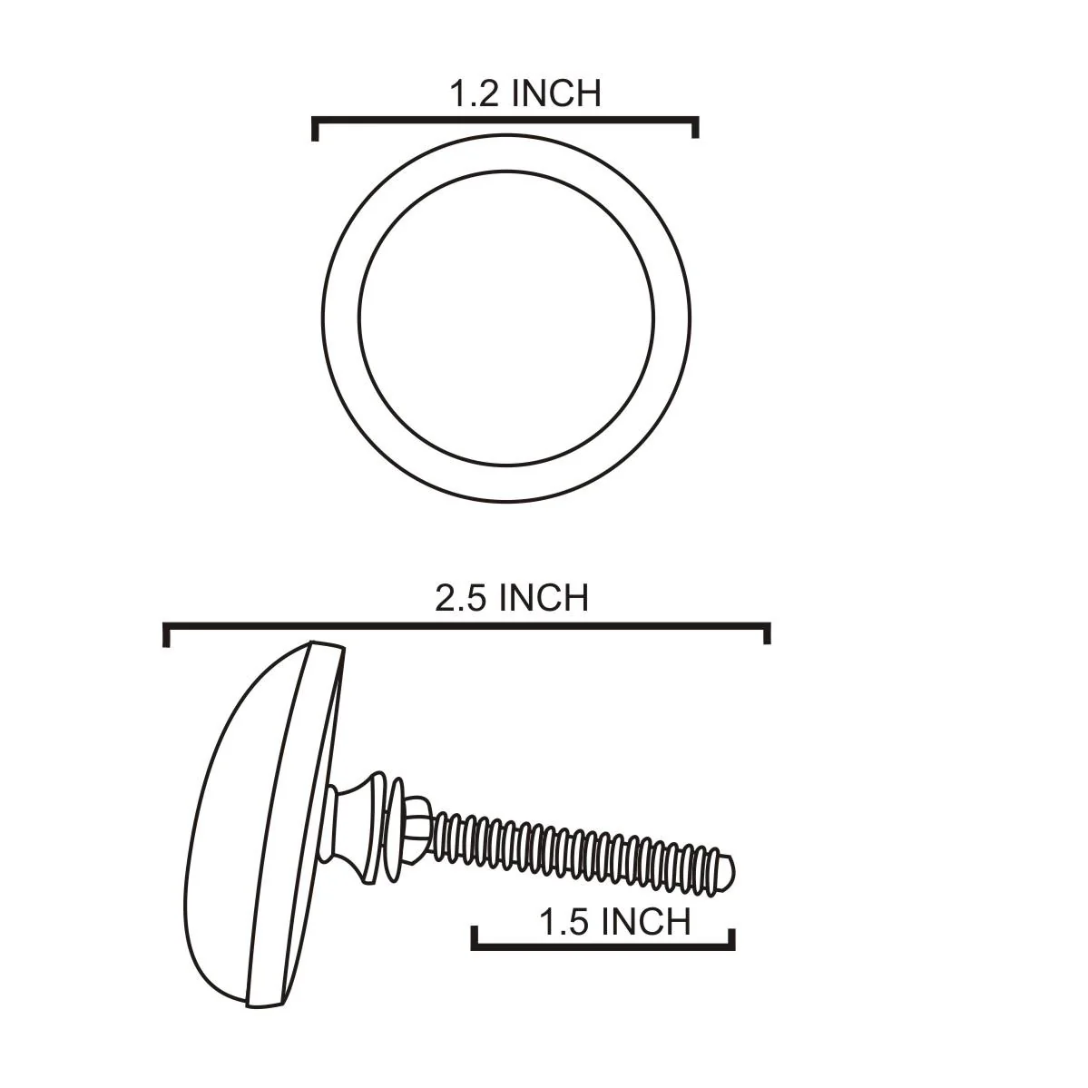 Yellow Center Metal knob - Image 4